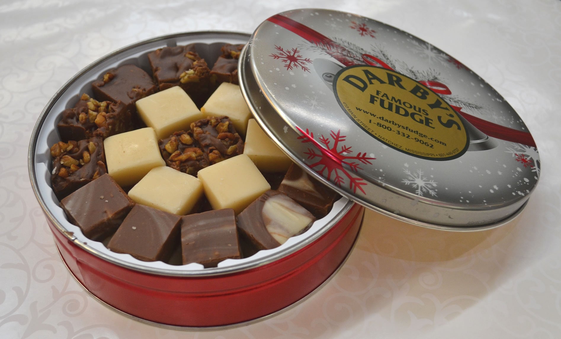 1.5 Pound Tin of Darby’s Famous Fudge