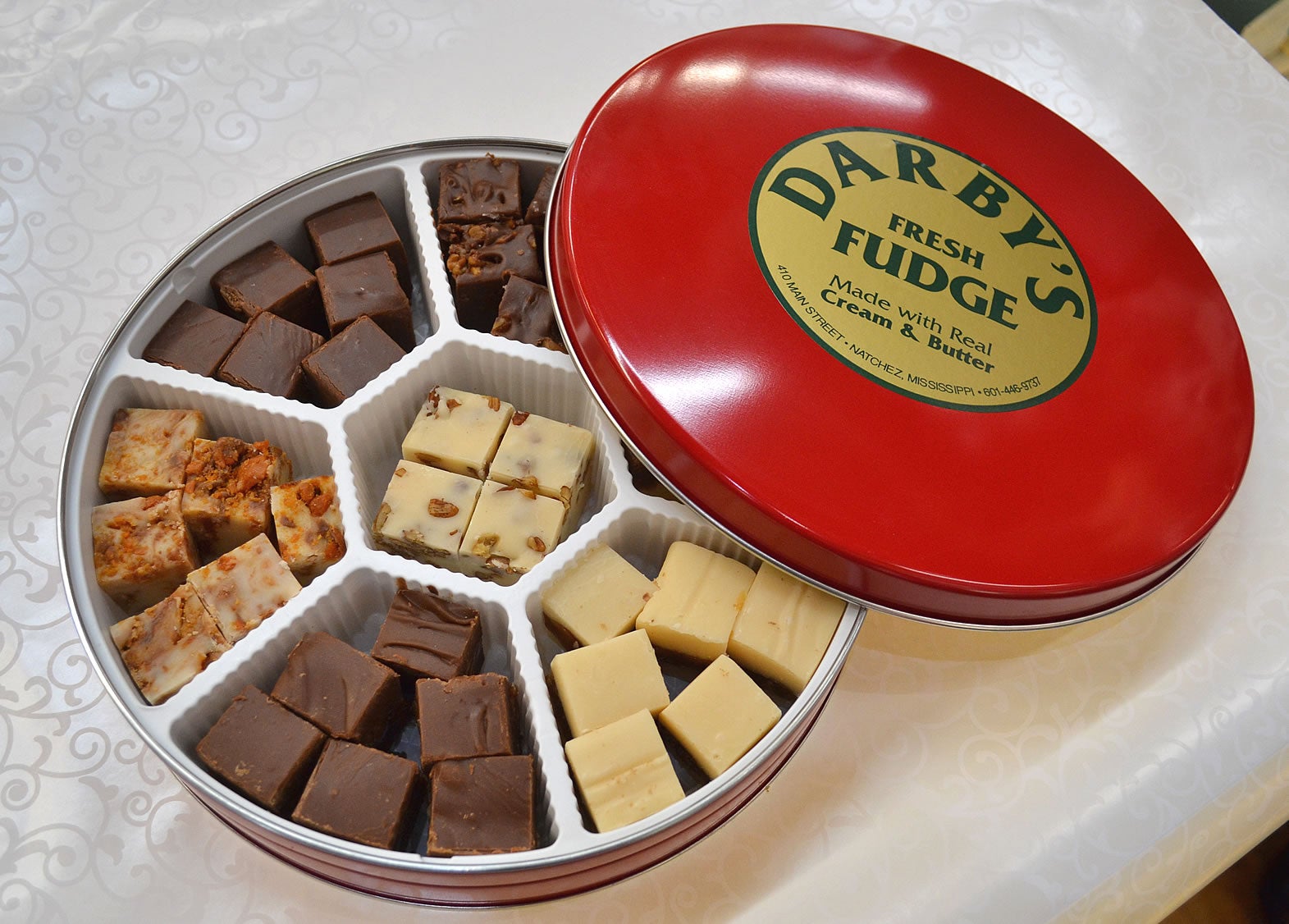 2.5 Pound Tin of Darby’s Famous Fudge (Most Popular)